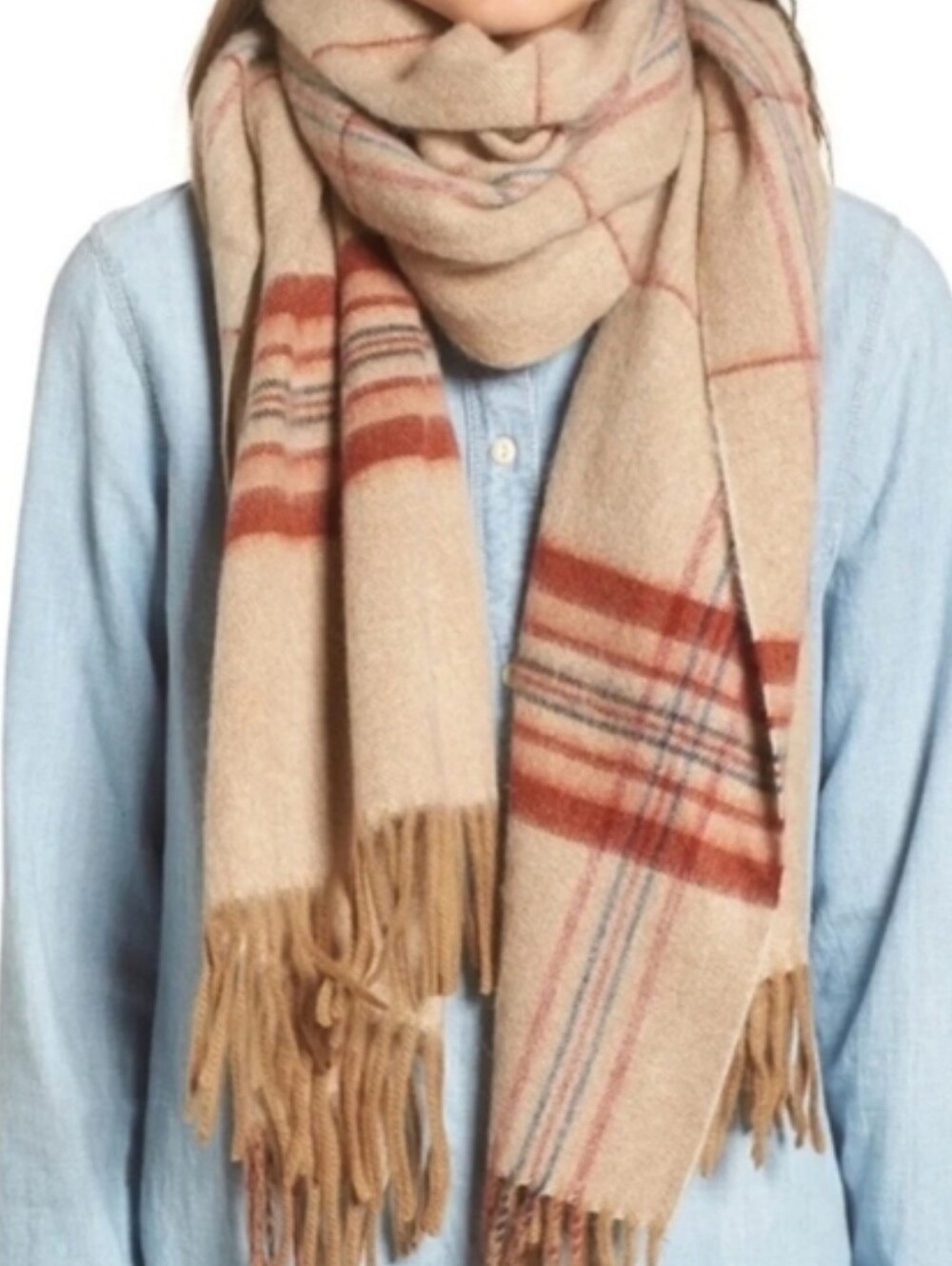 Madewell 80% Wool Scarf / Cape / Shawl
